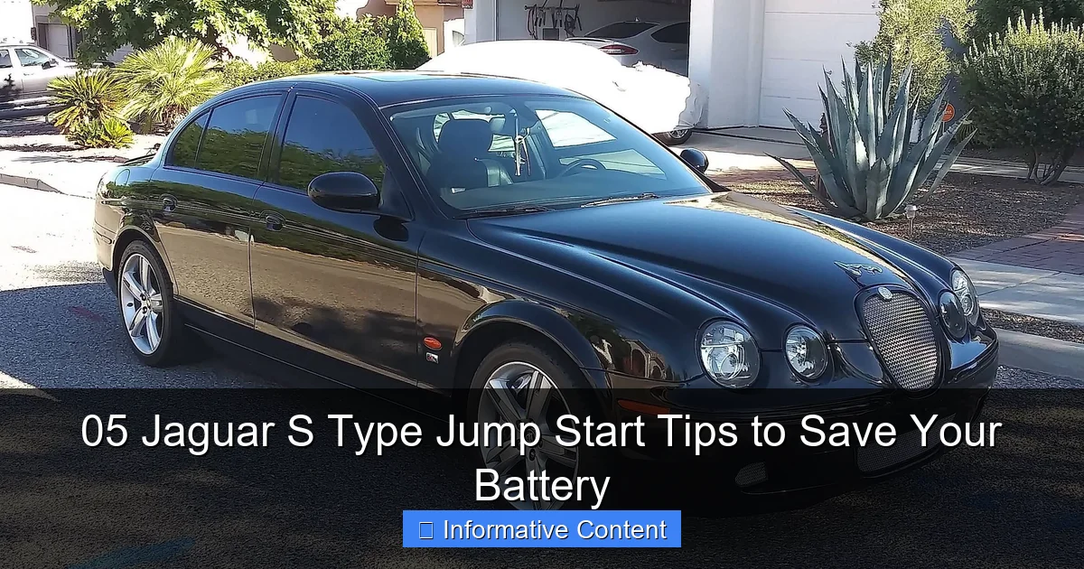 05 Jaguar S Type Jump Start Tips to Save Your Battery