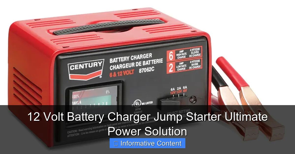 12 Volt Battery Charger Jump Starter Ultimate Power Solution