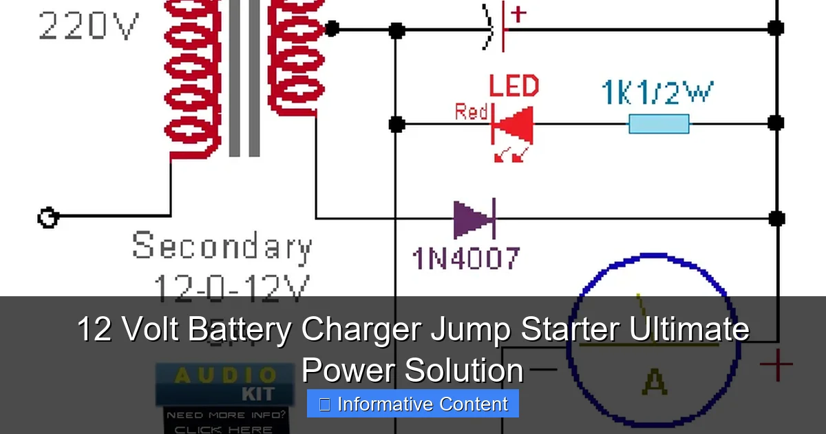 12 Volt Battery Charger Jump Starter Ultimate Power Solution