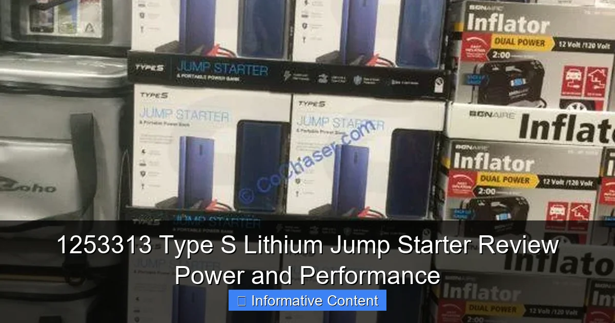 1253313 Type S Lithium Jump Starter Review Power and Performance