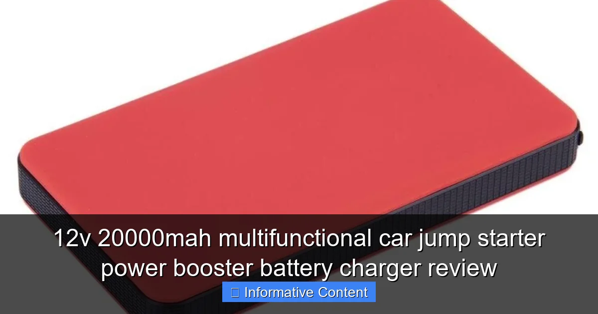 12v 20000mah multifunctional car jump starter power booster battery charger review