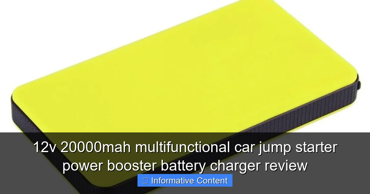 12v 20000mah multifunctional car jump starter power booster battery charger review
