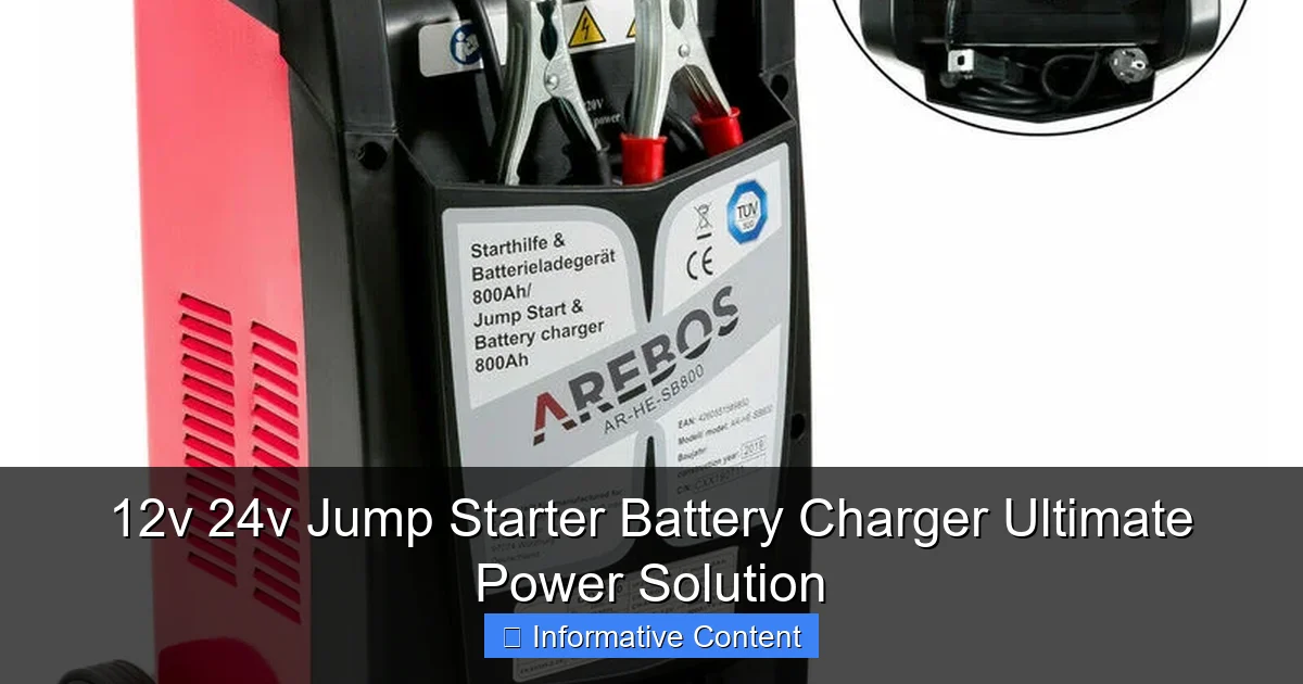 12v 24v Jump Starter Battery Charger Ultimate Power Solution