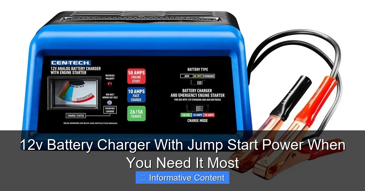12v Battery Charger With Jump Start Power When You Need It Most