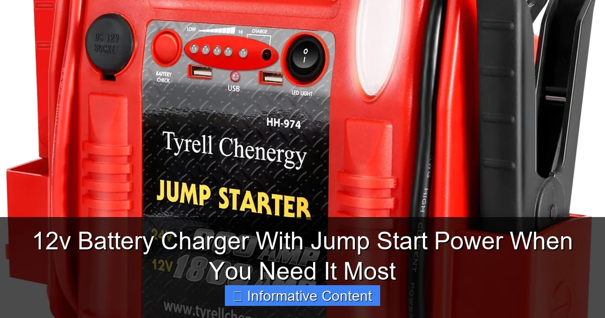 12v Battery Charger With Jump Start Power When You Need It Most