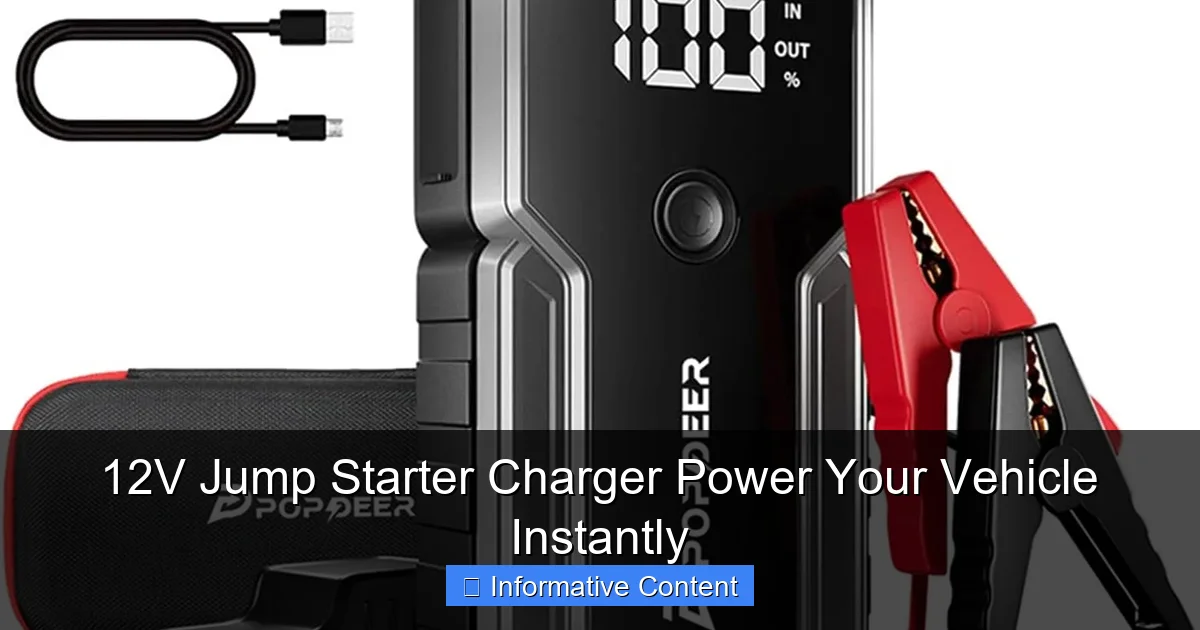 12V Jump Starter Charger Power Your Vehicle Instantly