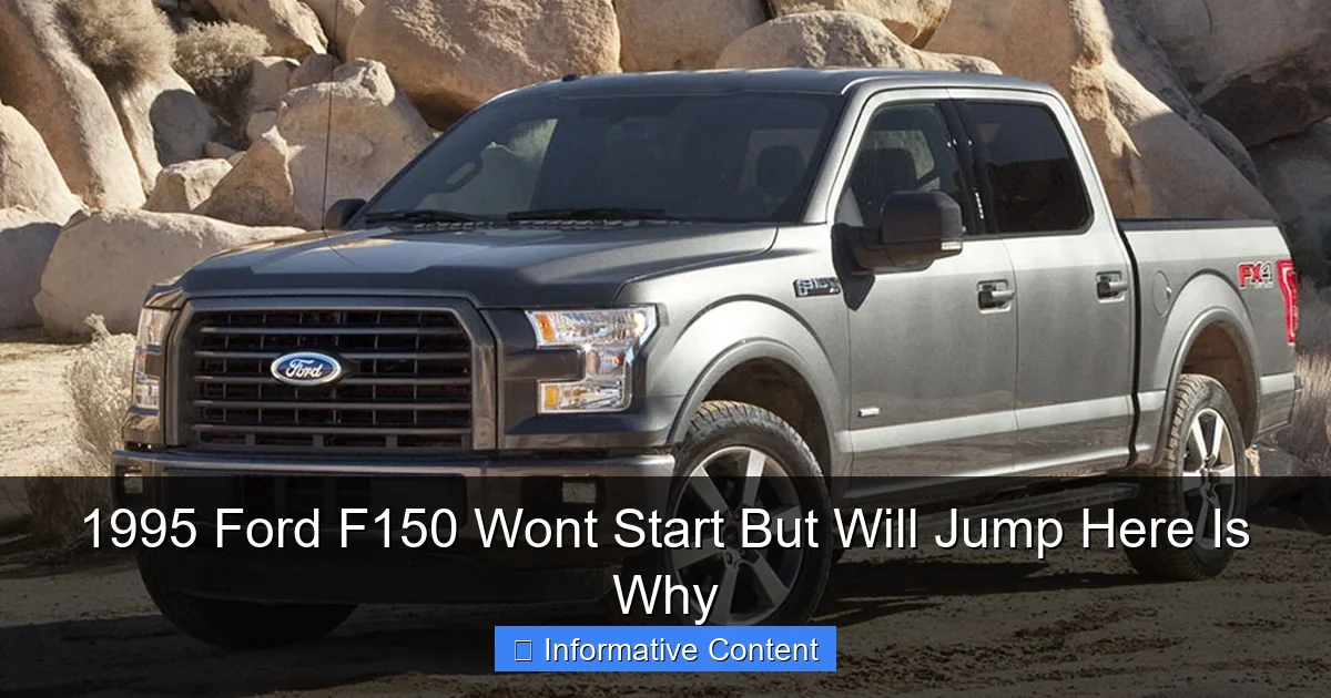 1995 Ford F150 Wont Start But Will Jump Here Is Why