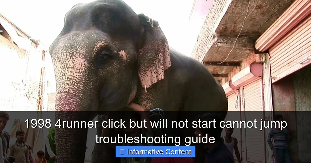 1998 4runner click but will not start cannot jump troubleshooting guide