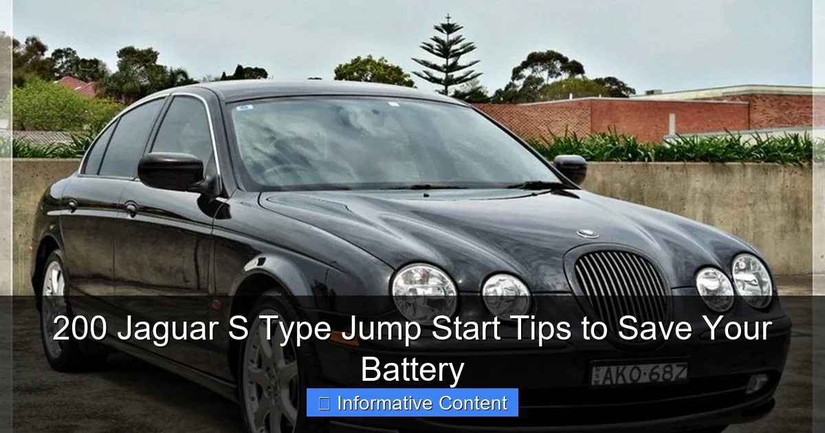 200 Jaguar S Type Jump Start Tips to Save Your Battery
