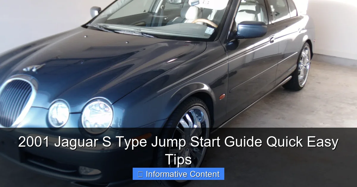 2001 Jaguar S Type Jump Start Guide Quick Easy Tips
