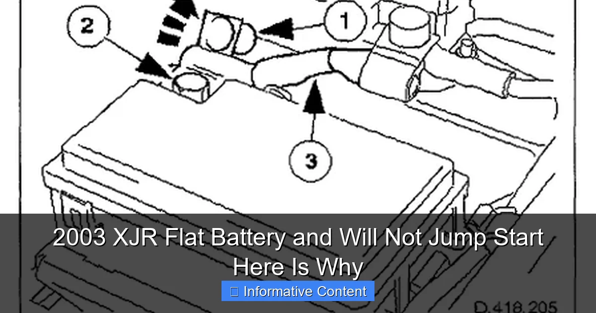 2003 XJR Flat Battery and Will Not Jump Start Here Is Why