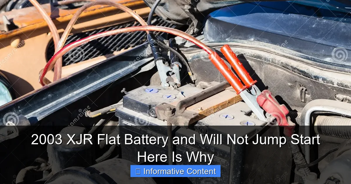 2003 XJR Flat Battery and Will Not Jump Start Here Is Why