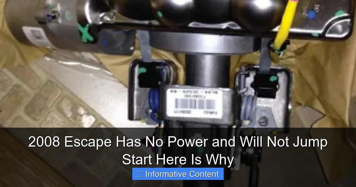 2008 Escape Has No Power and Will Not Jump Start Here Is Why