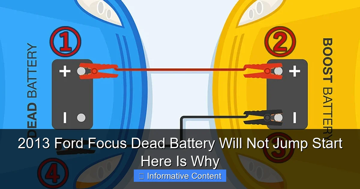 2013 Ford Focus Dead Battery Will Not Jump Start Here Is Why
