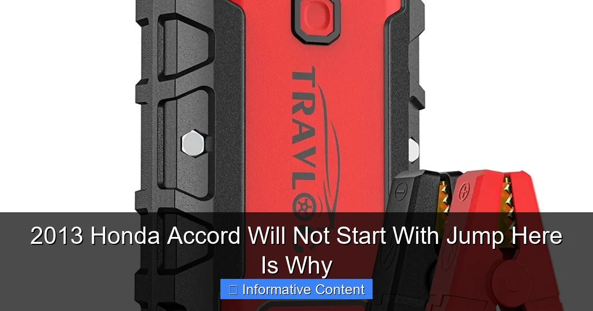 2013 Honda Accord Will Not Start With Jump Here Is Why