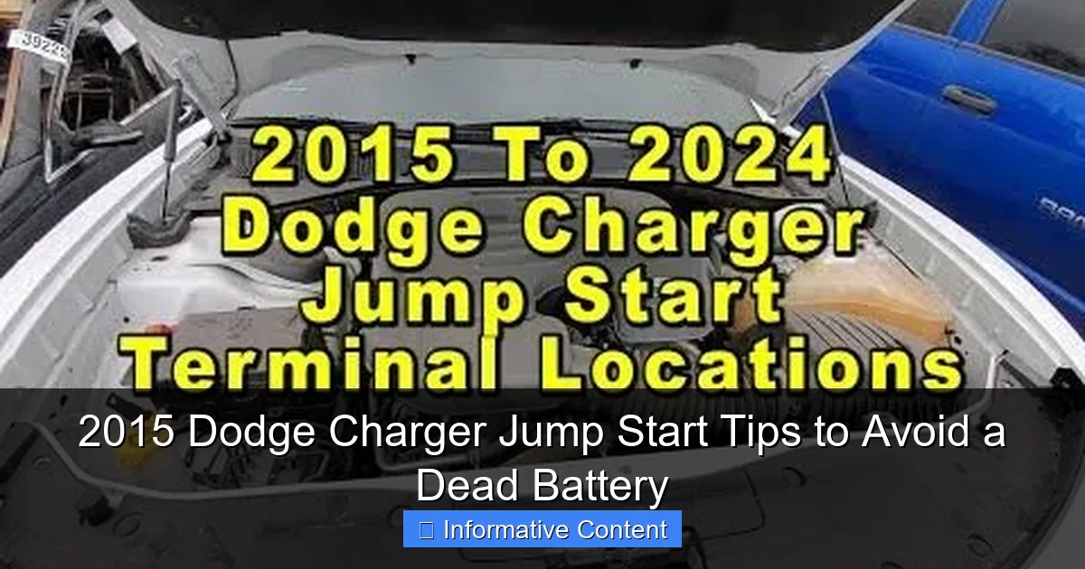 2015 Dodge Charger Jump Start Tips to Avoid a Dead Battery