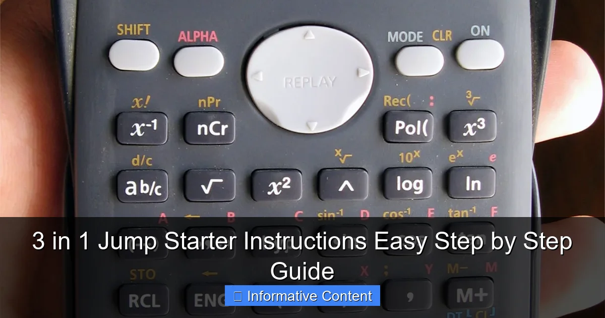 3 in 1 Jump Starter Instructions Easy Step by Step Guide