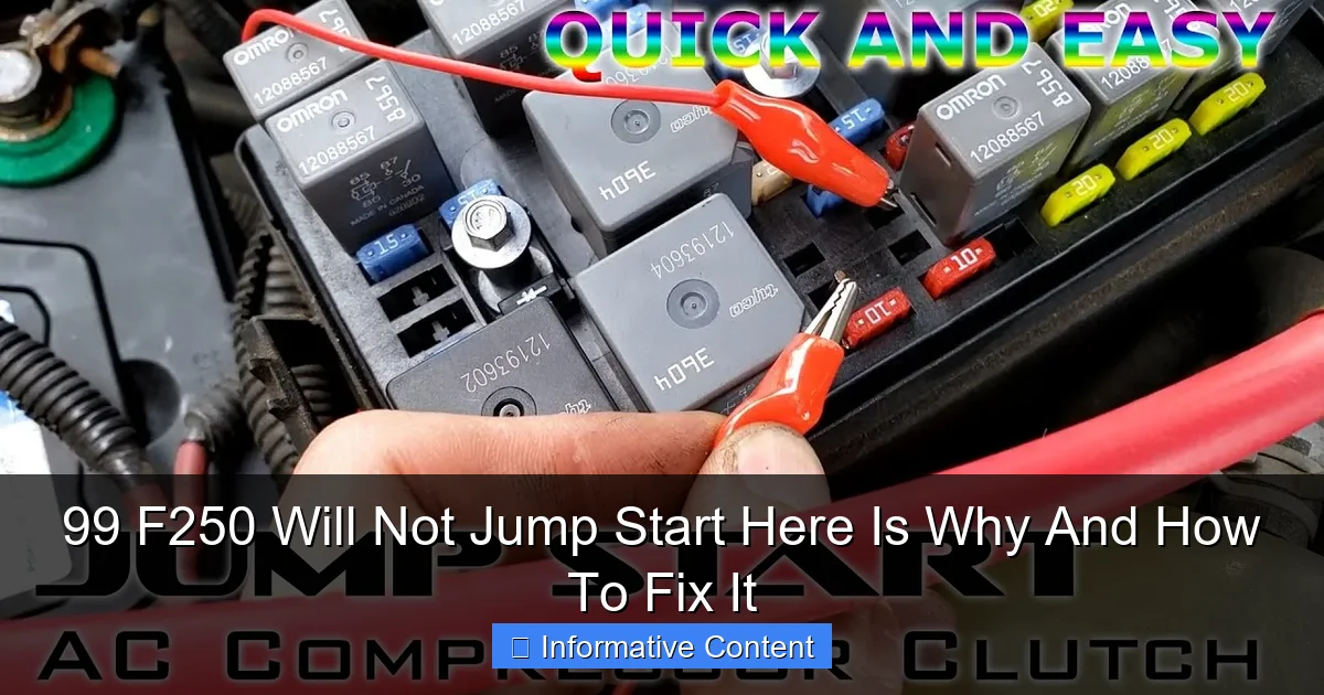 99 F250 Will Not Jump Start Here Is Why And How To Fix It