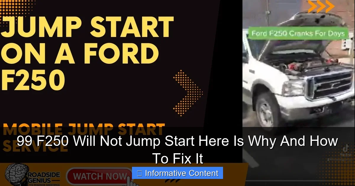 99 F250 Will Not Jump Start Here Is Why And How To Fix It