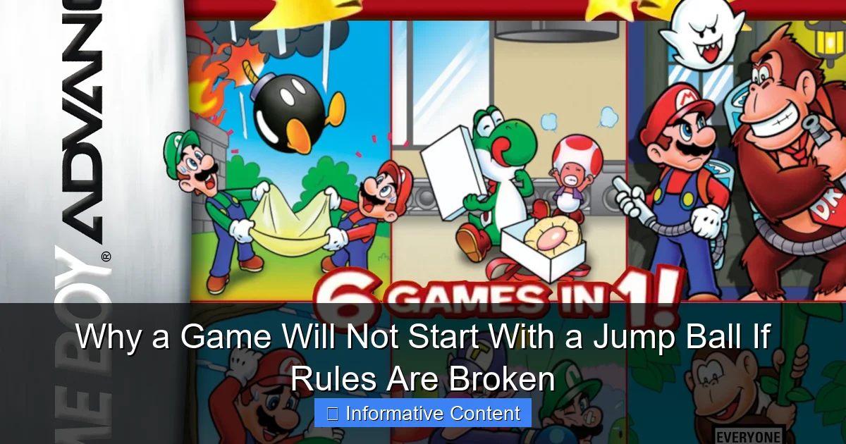 Why a Game Will Not Start With a Jump Ball If Rules Are Broken