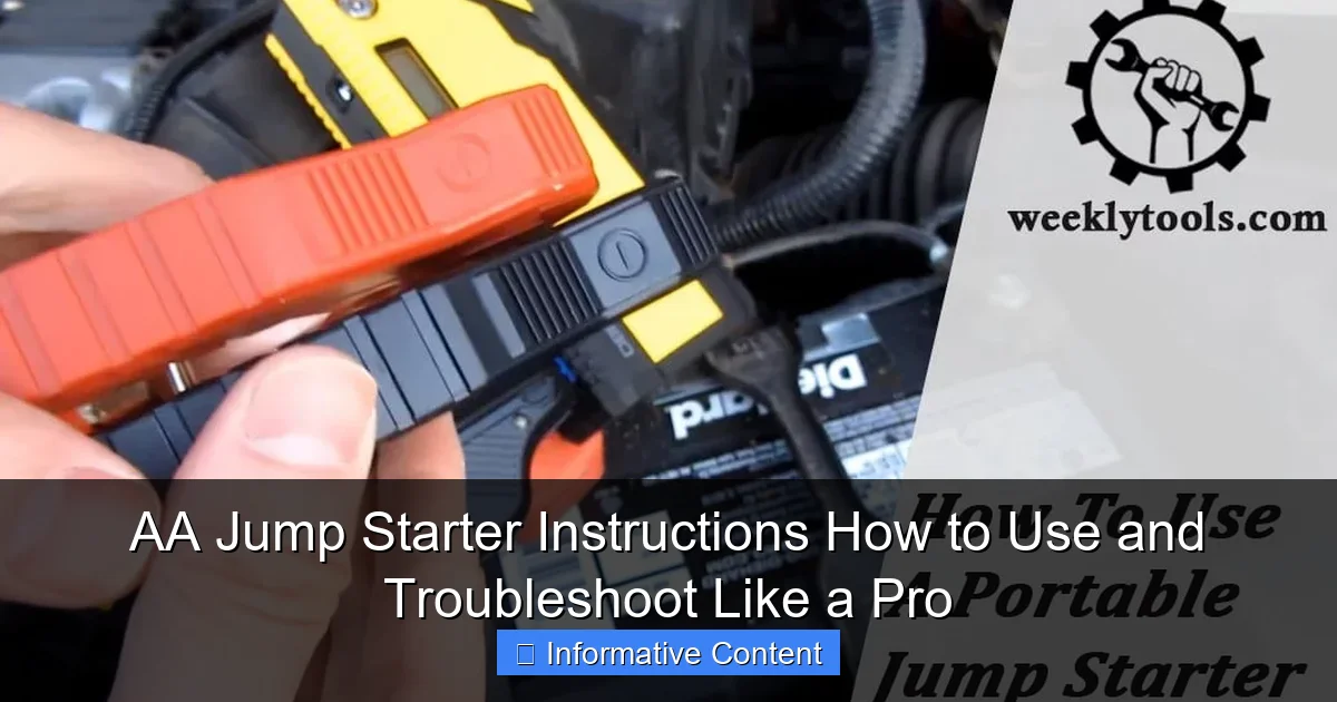 AA Jump Starter Instructions How to Use and Troubleshoot Like a Pro