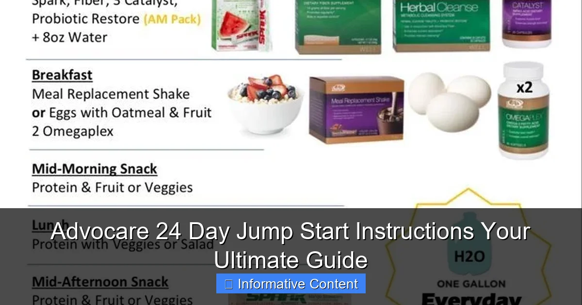 Advocare 24 Day Jump Start Instructions Your Ultimate Guide