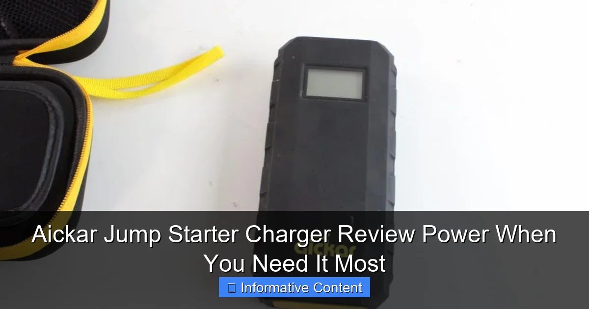Aickar Jump Starter Charger Review Power When You Need It Most