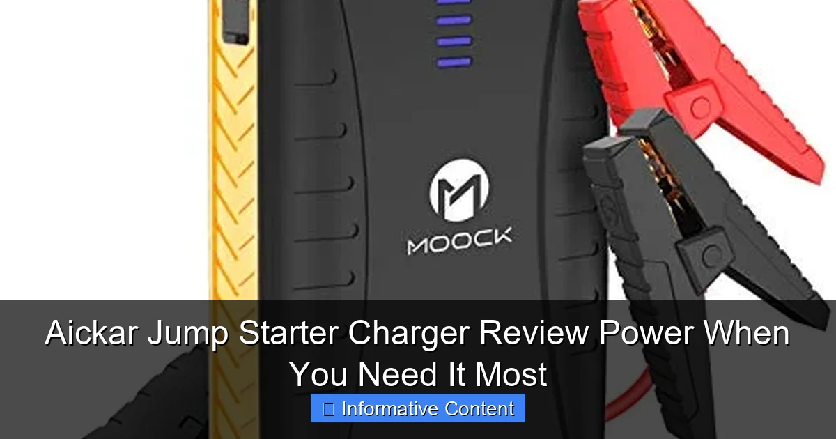 Aickar Jump Starter Charger Review Power When You Need It Most