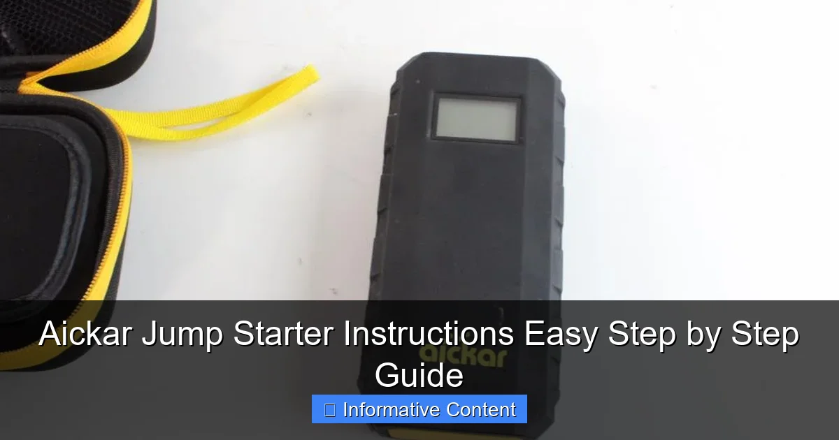Aickar Jump Starter Instructions Easy Step by Step Guide