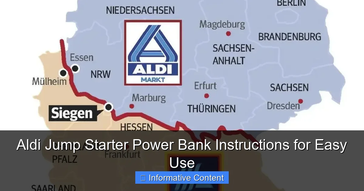 Aldi Jump Starter Power Bank Instructions for Easy Use