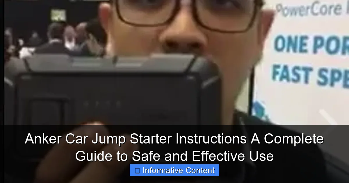 Anker Car Jump Starter Instructions A Complete Guide to Safe and Effective Use