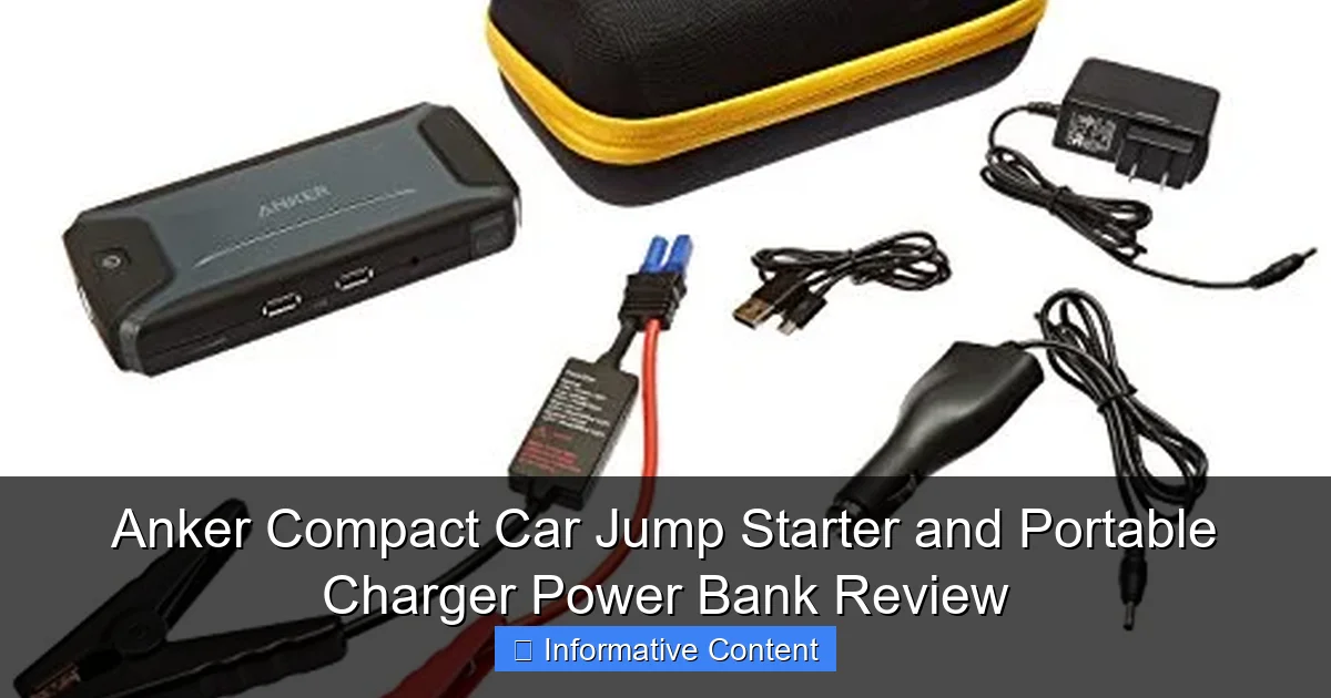 Anker Compact Car Jump Starter and Portable Charger Power Bank Review