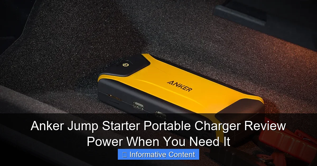 Anker Jump Starter Portable Charger Review Power When You Need It