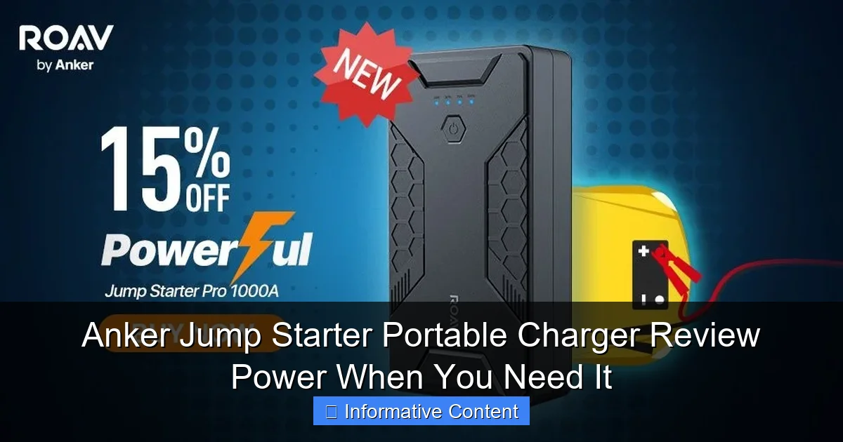 Anker Jump Starter Portable Charger Review Power When You Need It