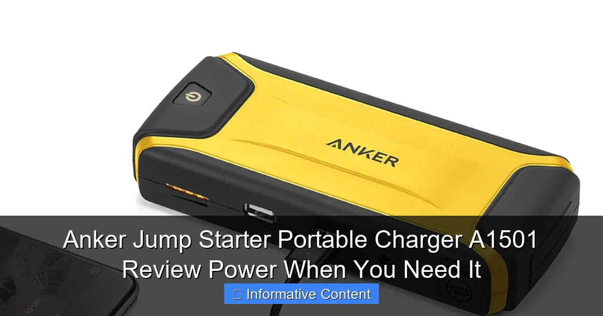 Anker Jump Starter Portable Charger A1501 Review Power When You Need It