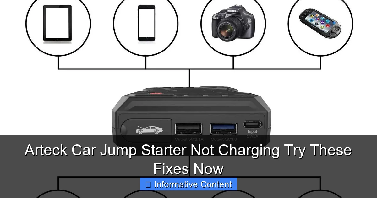 Arteck Car Jump Starter Not Charging Try These Fixes Now