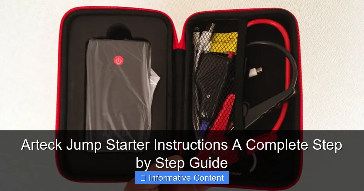 Arteck Jump Starter Instructions A Complete Step by Step Guide