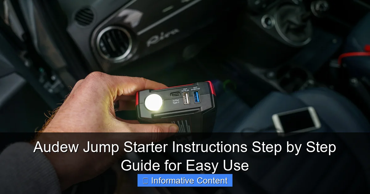 Audew Jump Starter Instructions Step by Step Guide for Easy Use