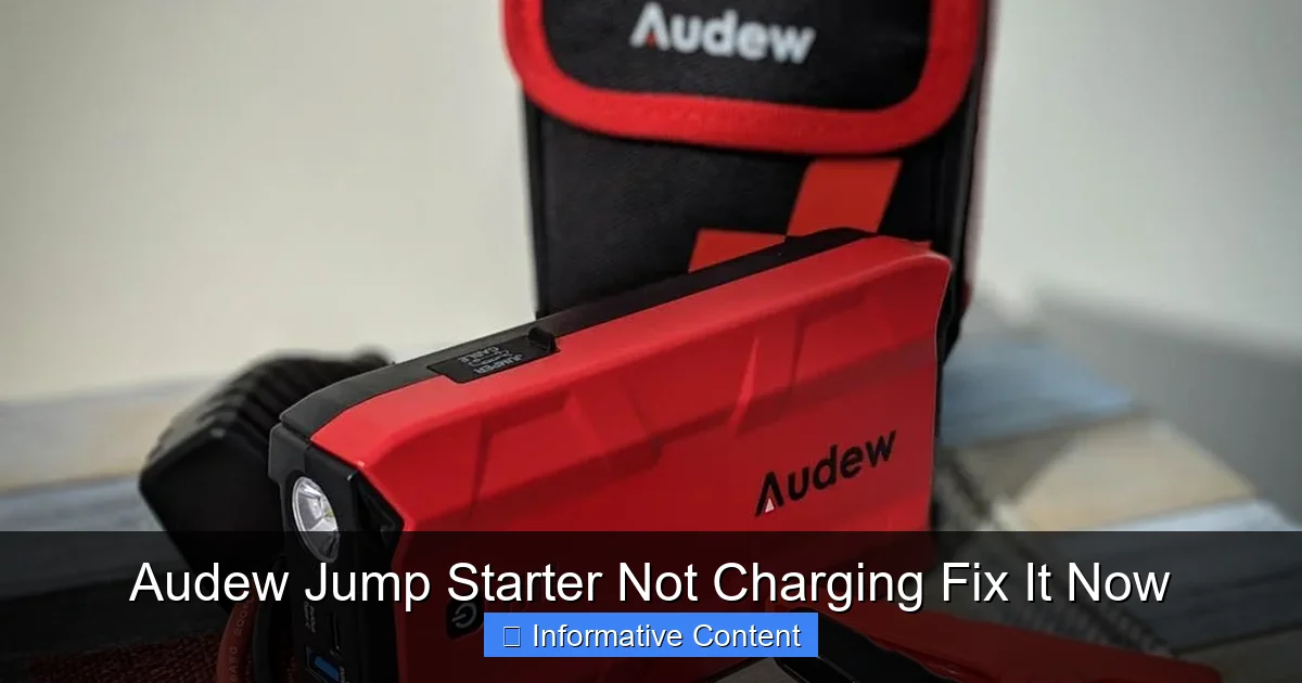 Audew Jump Starter Not Charging Fix It Now