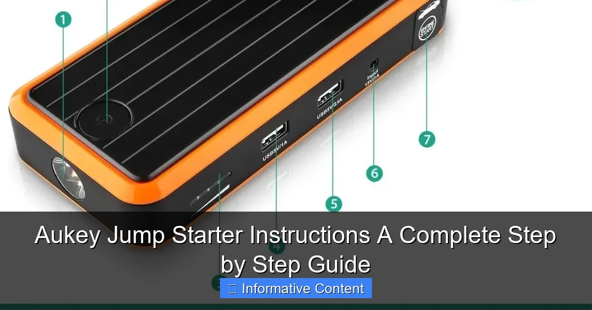 Aukey Jump Starter Instructions A Complete Step by Step Guide