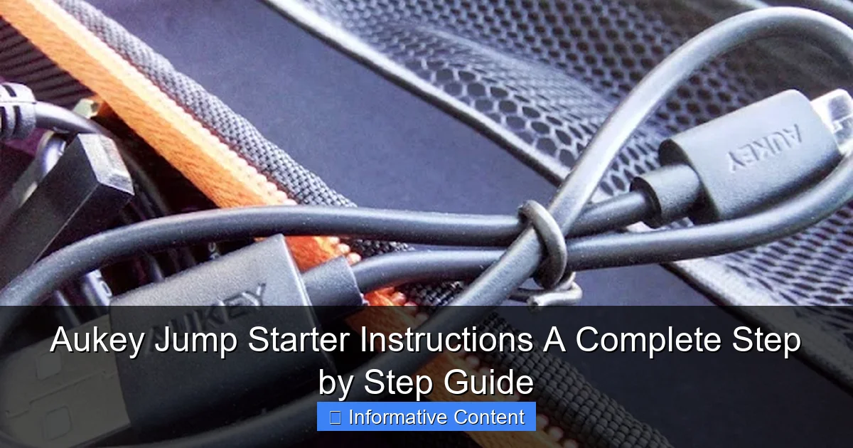 Aukey Jump Starter Instructions A Complete Step by Step Guide