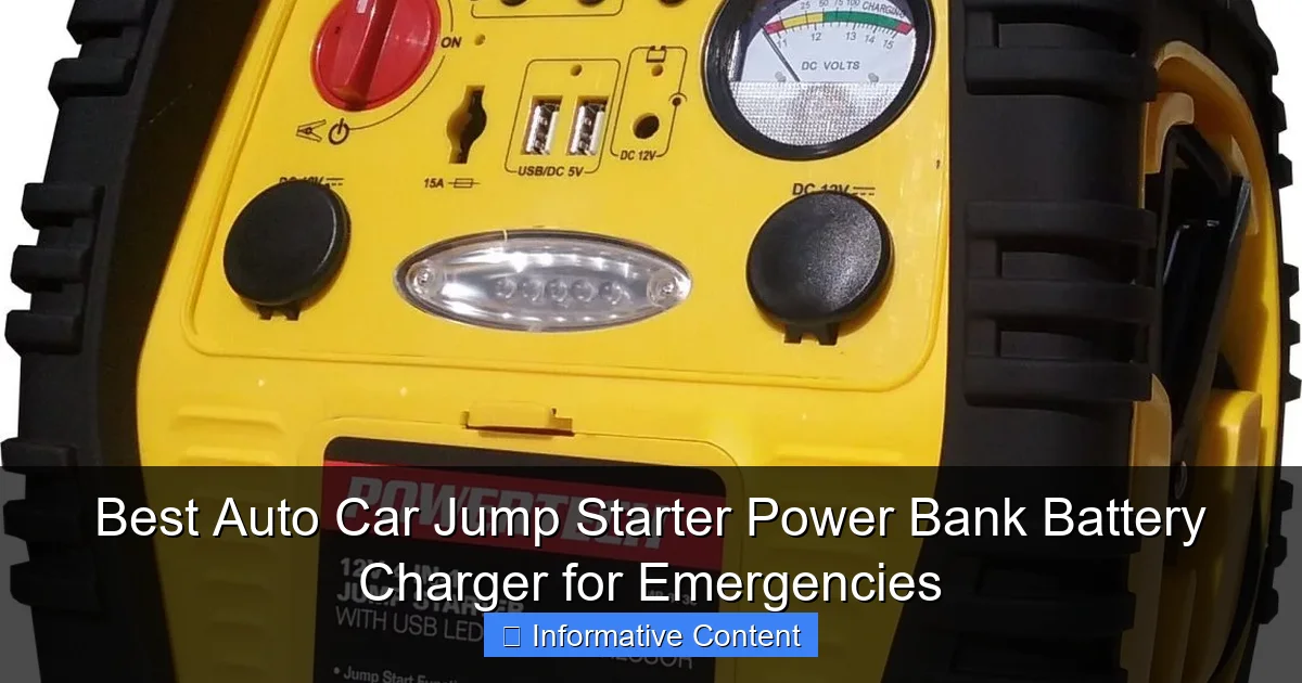 Best Auto Car Jump Starter Power Bank Battery Charger for Emergencies