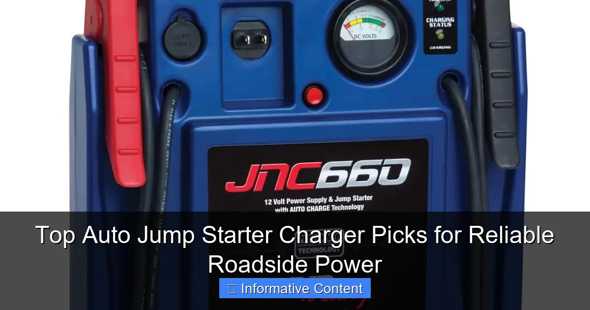 Top Auto Jump Starter Charger Picks for Reliable Roadside Power