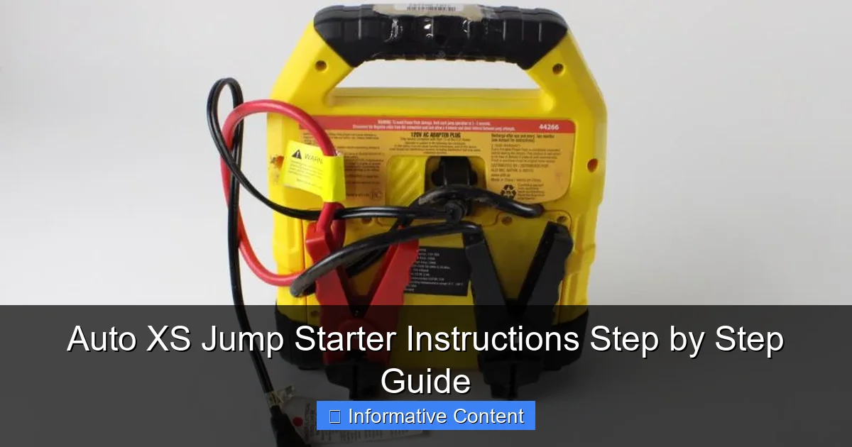 Auto XS Jump Starter Instructions Step by Step Guide