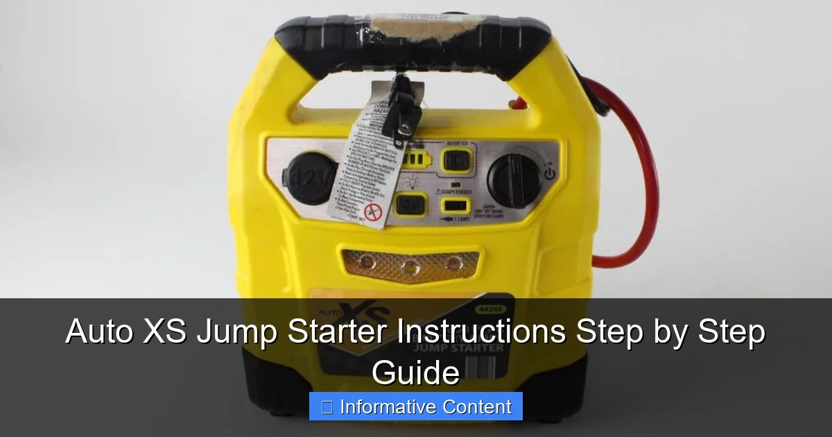 Auto XS Jump Starter Instructions Step by Step Guide