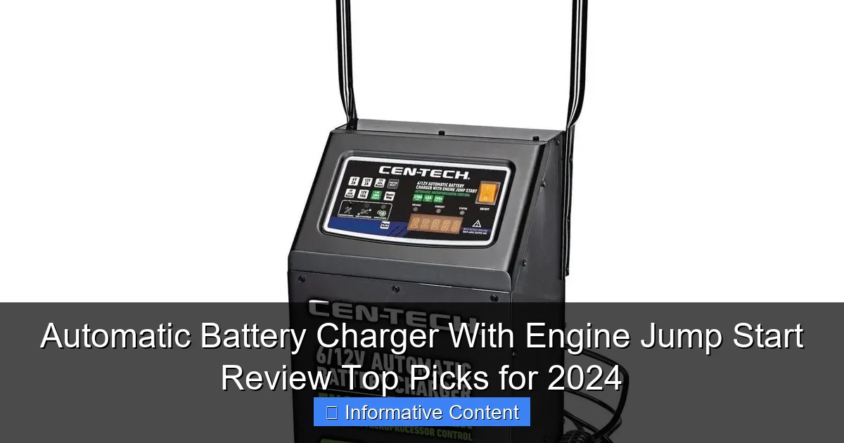 Automatic Battery Charger With Engine Jump Start Review Top Picks for 2024