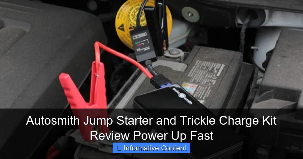 Autosmith Jump Starter and Trickle Charge Kit Review Power Up Fast