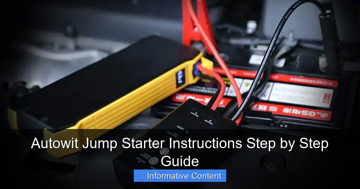 Autowit Jump Starter Instructions Step by Step Guide