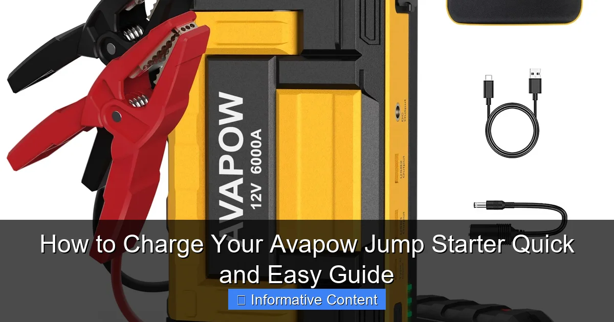 How to Charge Your Avapow Jump Starter Quick and Easy Guide