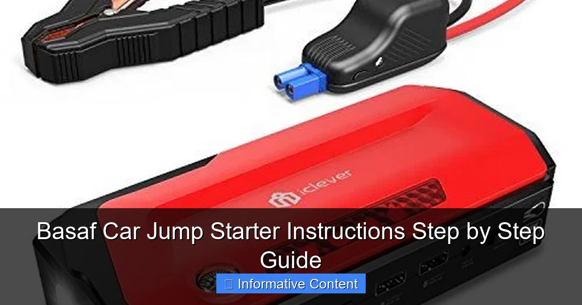 Basaf Car Jump Starter Instructions Step by Step Guide